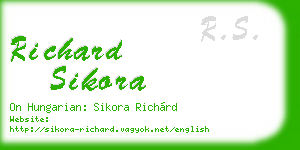 richard sikora business card